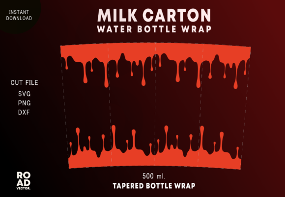 Blood Dripping Milk Carton Bottle Wrap