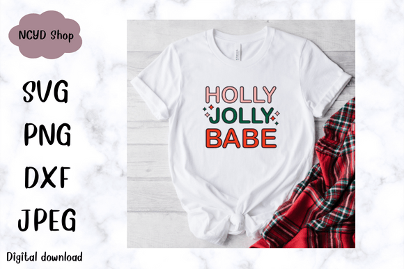 Holly Jolly Babe Svg Review